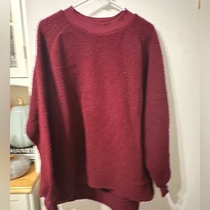Maroon Sherpa Crew Neck